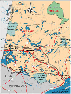 Map by Red Lake Digital Media Inc.